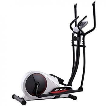 vidaXL Bicicleta Elíptica Casa Magnética Pulsómetro Pantalla LCD 8 Niveles Ajustables Bici Ejercicio Fitness Sensor Pulso Calorías Distancia Velocidad