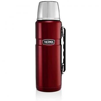 Thermos de acero inoxidable, color rojo arándano, 1200 ml