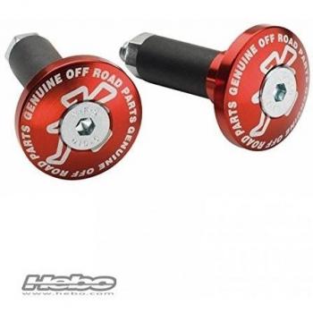 HEBO - HR2250202N : Topes terminales de manillar aluminio trial DUAL OFF ROAD