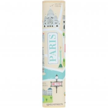 Lovely Streets Powerbank de 2.600 mAh con Diseño del Mapa de París. Cilíndrico, con capacidad para 1 ó 2 Cargas