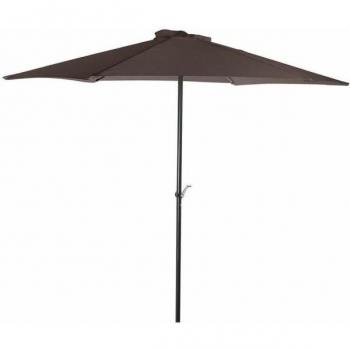 Sombrilla DKD Home Decor Marrón Negro Poliéster Acero 300 x 300 x 250 cm