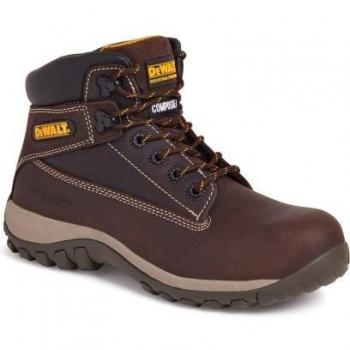 DeWalt Hammer Non-Metallic Nubuck Safety Boots Brown UK 10 EUR 45