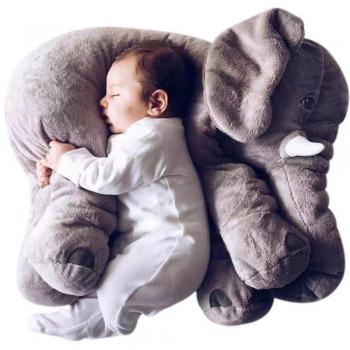 SGS Baby Elephant Stuffed Plush Pillows Grey, 24 Inches by SGS