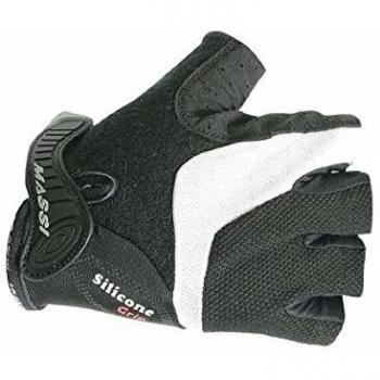 Massi Silicon CX - Guantes de Ciclismo Unisex, Color Negro/Blanco, Talla XXL