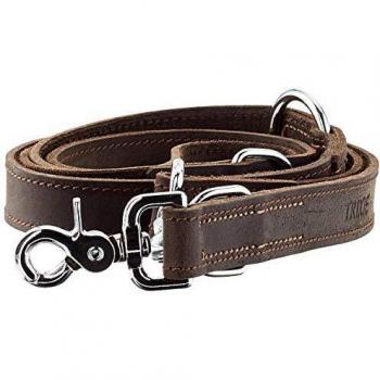 Correa Ajustable de Cuero Vetado Rustic 2 m 25 mm Marrón Oscuro