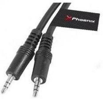 CABLE PHOENIX PHAUDIOJACK3 AUDIO JACK 3.5 MACHO MACHO 3 METROS NEGRO