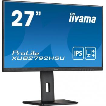 Iiyama ProLite XUB2792HSU-B5 27 LED IPS Full HD Monitor, 1920x1080, 75Hz Refresh Rate, Adjustable Stand (Height, Tilt, Swivel), USB Hub, HDMI