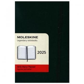 Agenda Moleskine 2025 Día Página Pocket Tapa Blanda Color Verde Mirto Formato Bolsillo 9x14 cm