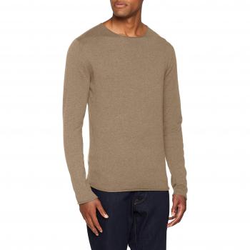 SELECTED HOMME Slhdome Crew Neck B Noos, suéter para Hombre, Beige Sepia Tint, Medium