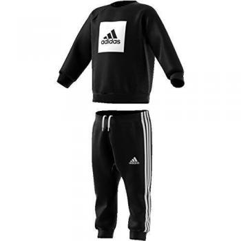 adidas I 3slogo Jog Ft Conjunto Deportivo, Unisex niños, Negro/Blanco, 104