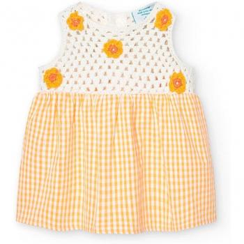 Vestido de bebé niña combinado sin mangas con braguita a juego - Boboli
