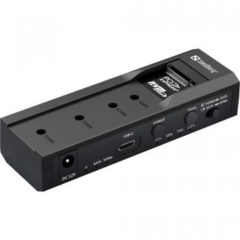 Sandberg USB-3 Cloner+Dock M2+NVMe+SATA USB 3.2 Gen 2 (3.1 Gen 2) Type-C Negro
