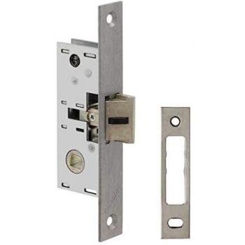 Cerradura de pestillo simple Metalux N20-36 con cerradero y pìeza de 1/2 vuelta