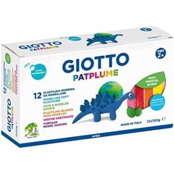 GIOTTO Patplume Estuche 12 Barras de Plastilina 150g Colores Surtidos
