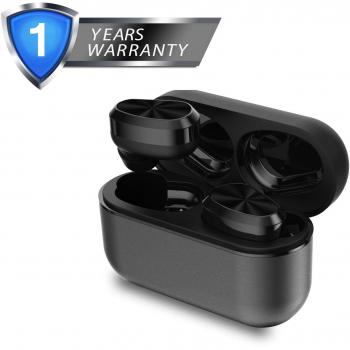 XIAOWU Auricular Bluetooth, Bluetooth 5.0 inalámbrico Inteligente IPX5 Impermeable súper Mini estéreo en la Oreja Auricular con micrófono para iPhone Samsung y Todos los teléfonos Inteligentes