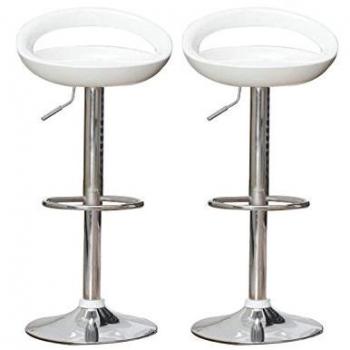 flyelf 2 x taburetes de bar desayuno silla reposapiés 360 ° giratorio moda ajustable Home muebles de la cocina 59 – 80 cm