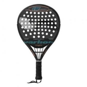 Pala de Pádel Varlion LW Difusor Negra - Características: diseño ligero, tecnología de difusor, superficie de fibra de vidrio, núcleo de goma EVA, forma lágrima, balance medio-alto, ideal para jugadores inter