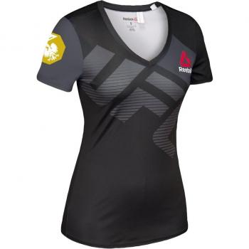 Reebok Ufc Fk Jjz Jersey Camiseta Térmica, Mujer, Negro