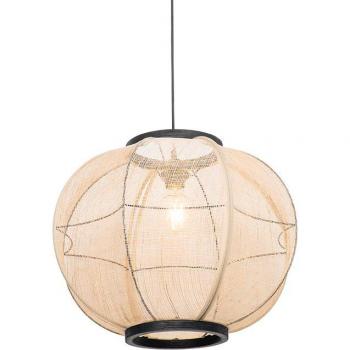 Lámpara colgante textil oriental marrón 48 cm - ROB