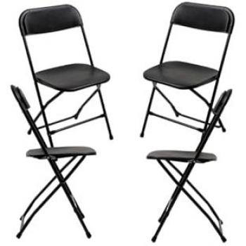Pack 4 Sillas Plegables Dona - Color Negro