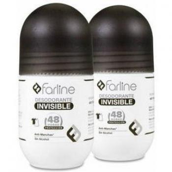 Farline Desodorante Hombre Invisible Roll-On Pack Doble 2x50ml