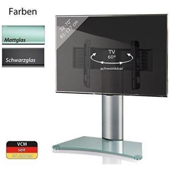 VCM Windoxa Maxi-Soporte de Mesa para TV, Cristal Opaco, Aluminio