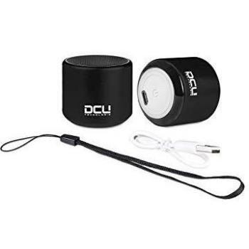 DCU Tecnologic | Mini Altavoz Portatil | Bluetooth | 3W | tamaño pequeño | Gran Sonido | Control Remoto para Fotos