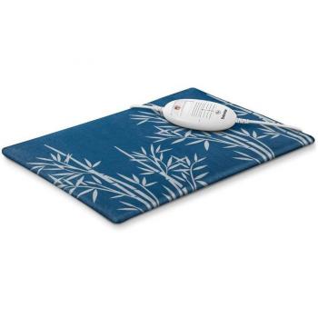 Beurer HK 35 Electric Heating Cushion, Blue/Gray, 100W, 3 Temperature Levels, Machine Washable
