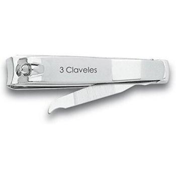 3 Claveles 12418 - Cortauñas con lima, 8 cm