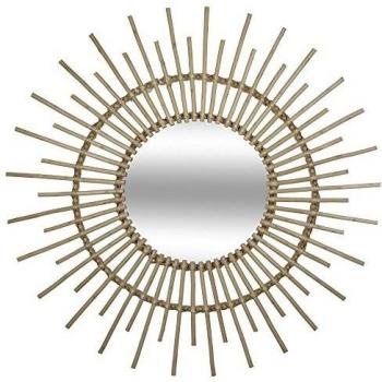 Espejo de Ratán Natural Sol Artesanal y Decorativo