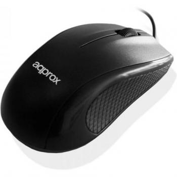 Approx appOMA03 USB Óptico 1000DPI Negro Ambidextro - Ratón