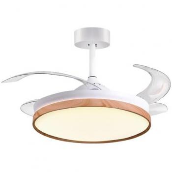 Ventilador de Techo COSMOS Bel Air - Motor DC, Aspas Desplegables, Luz LED 36W (3000K, 4000K, 6500K), Mando a Distancia, Diámetro