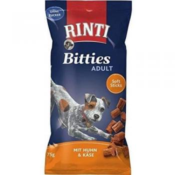 Rinti Bitties Adulto snacks para perros - 75 g de pollo con queso