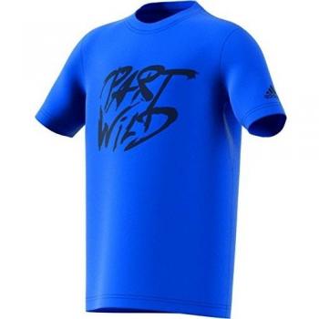 adidas Yb TR Slog tee Camiseta, Niños, Azul