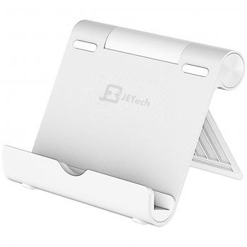 JETech 2061- Soporte Tablet, Multi-Angulo, Portátil Durable Aluminio, Soporte de Móvil y Tableta, Plata