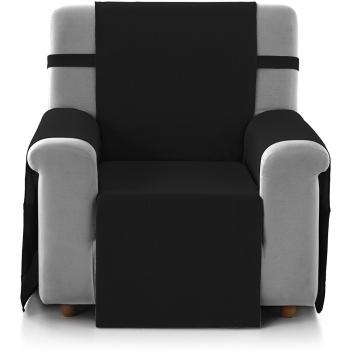 Eiffel Textile Marsella Cubre Sofá Algodón Negro 55 x 195 x 2 cm 1 Plaza