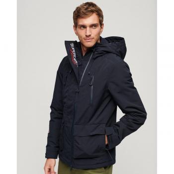 Superdry Ultimate Windbreaker Hooded Jacket for Men, Casual Polyester, Navy Blue, Size M