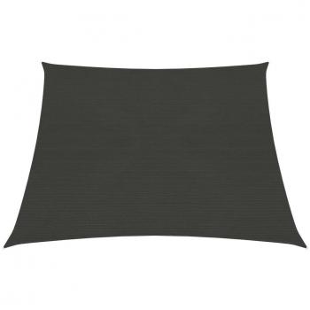 Toldo de vela gris antracita HDPE 160 g/m² 3/4x2 m
