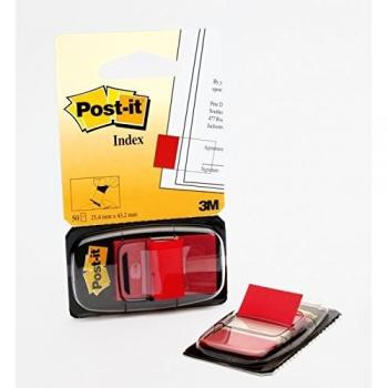 Post-It 680-1 - Marcador index, 25.4 x 43.2 mm, color rojo
