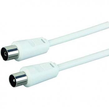 Cable Coaxial Schwaiger de 5m para Antena SAT, 90 dB, Doble Blindaje, Conectores IEC