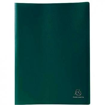 Exacompta 85103E - Carpeta de 100 fundas PVC, A4, color verde