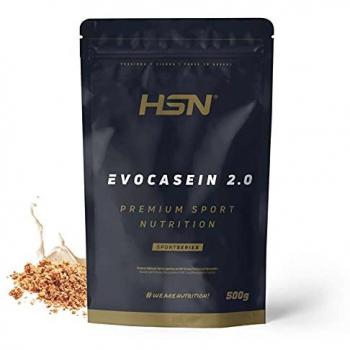 Caseína Micelar HSN Evocasein 2.0 Sabor Cereales 500 g | Proteína de Lenta Digestión, No-GMO, Vegetariana y Sin Gluten con Digezyme®