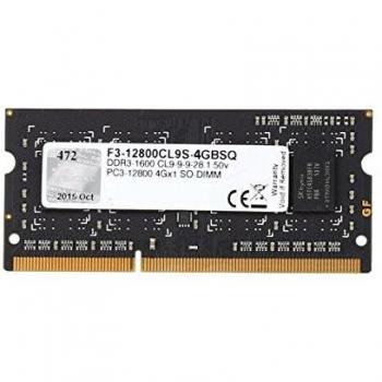 G.Skill 4GB DDR3-1600 SQ - Módulo de Memoria RAM de 4 GB, 1600 MHz, CL9