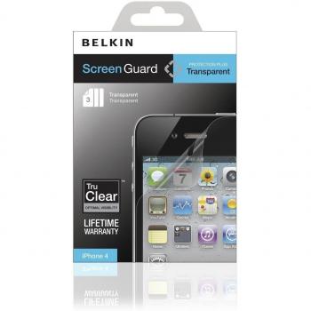Belkin F8Z678CW- Protector de pantalla Screen Guard transparente para iPhone 4