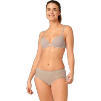 Sloggi Basic+ Women's Midi Briefs - Beige Cotton - Size XS