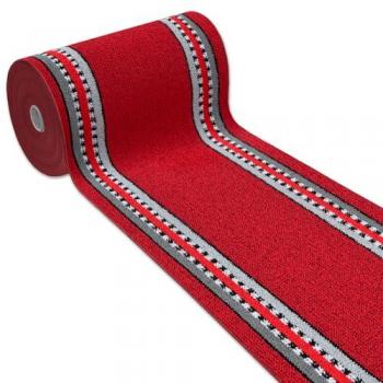 Alfombra de Cocina Antideslizante 57x180 cm Bordeaux, Lavable y Hecha en Italia