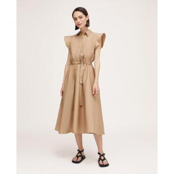 Vestido camisero de popelina Motivi