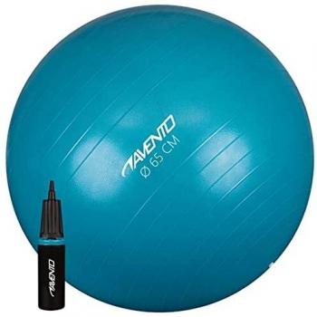 Avento 65 cm Blue Fitness and Pilates Ball with Pump