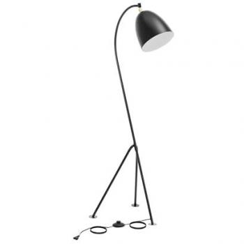 Lámpara de arco con pantalla móvil de metal - 40 W - altura 125 cm