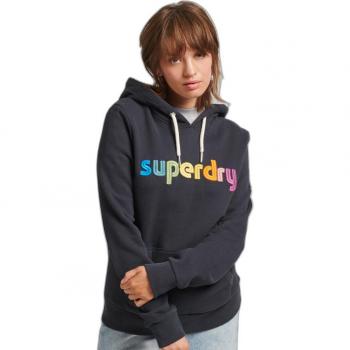Sudadera Superdry Vintage Arcoíris con Capucha Richest Navy XS